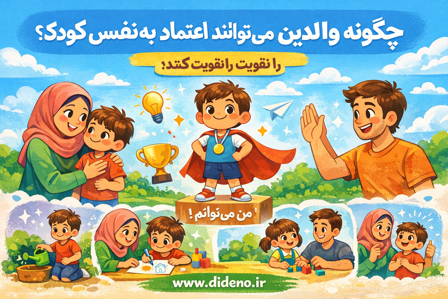 چگونه والدین می‌توانند اعتماد به نفس کودک را تقویت کنند؟